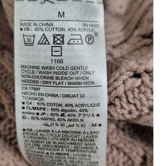 Old Navy Sweater Womens Medium Boho Mauve Sweater Cottage Core Casual Sweater - Picture 6 of 7